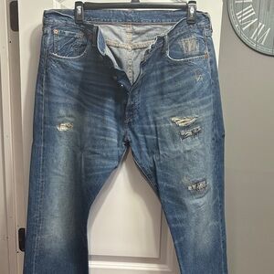 Levi's Men's Distressed Blue Jeans